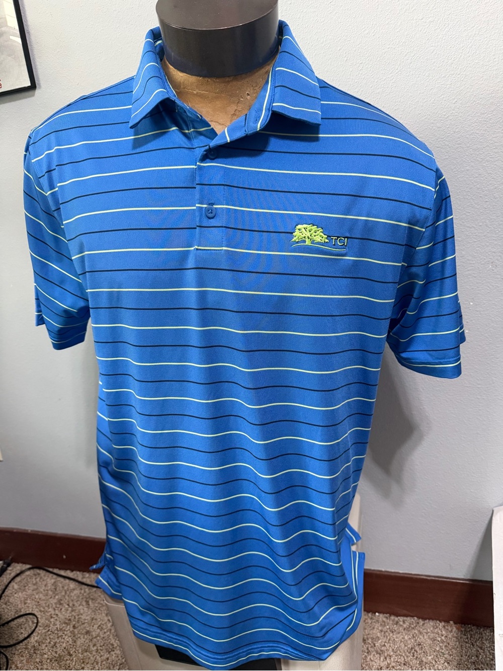 Under Armour HeatGear Tournament Club of Iowa Striped Polo Shirt